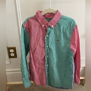 Vineyard Vines gingham dress shirt size 7
